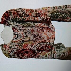 NWT LIVE 4 TRUTH SHEER FLORAL OFF THE SHOULDER BOHO CROP TOP. SZ L